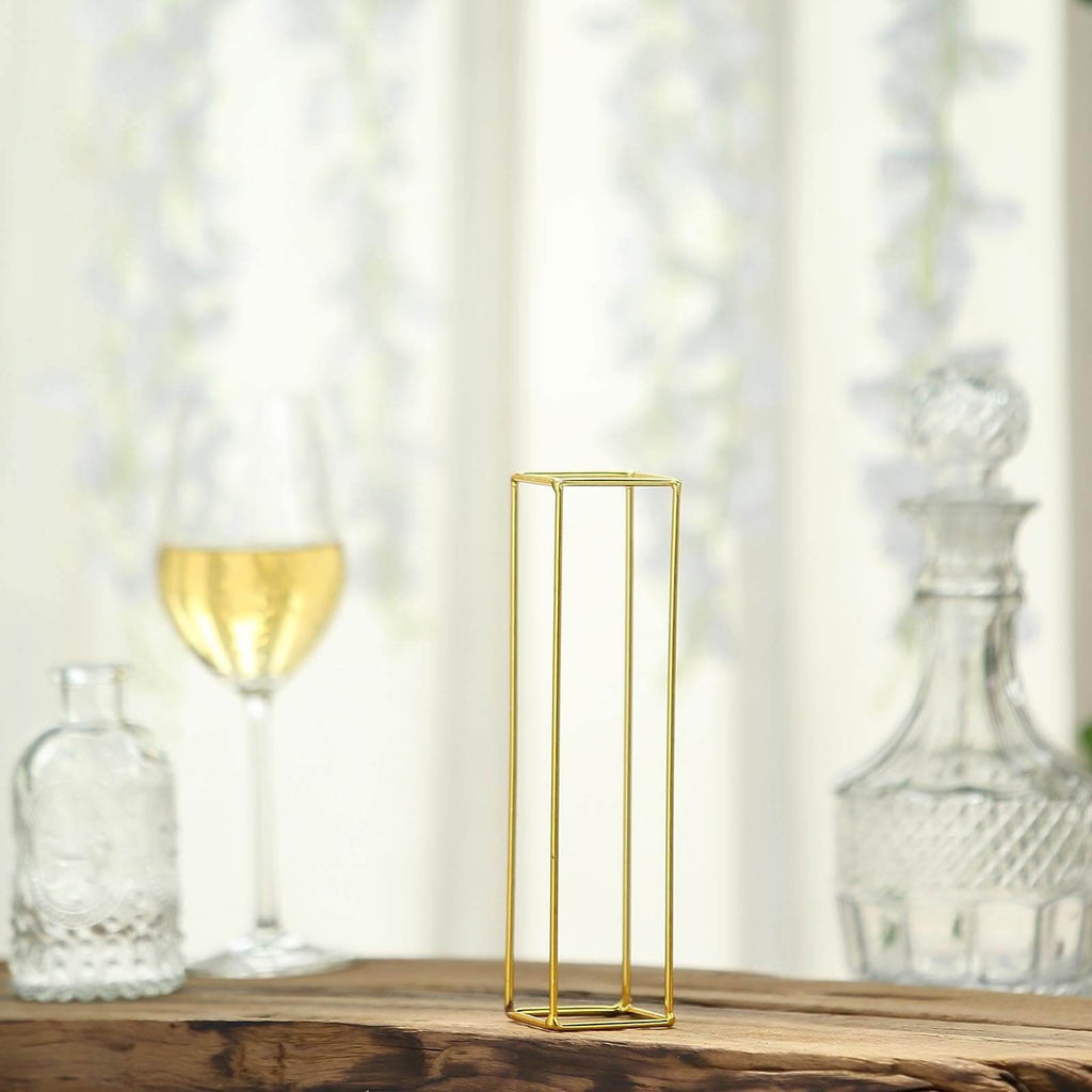 8" Tall Gold Freestanding 3D Decorative Wire Letter, Wedding Centerpiece - I