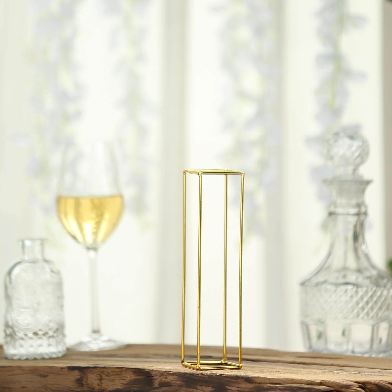 8" Tall Gold Freestanding 3D Decorative Wire Letter, Wedding Centerpiece - I