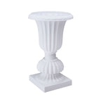 2 Pack 20" White Urn Planter, Floral Pedestal Flower Pot Plant Stand - PVC