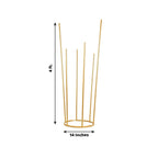 Flower Centerpiece Gold Metal Minimalist 6 - Tubes Round Base Design - Single Stem Bud Vase for Arrangements 4ft - Bell Racket Store