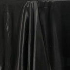 Satin Rectangular 72"x120" Tablecloth Black - Smooth & Easy to Maintain Table Cover