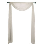 18ft Silver Sheer Organza Wedding Arch Drapery Fabric, Window Scarf Valance