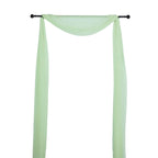 18ft Sage Green Sheer Organza Wedding Arch Drapery Fabric, Window Scarf Valance