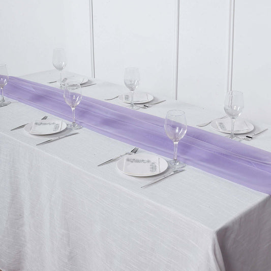 Chiffon 6ft Table Runner Lavender Lilac - Flowy & Lightweight Table Decor