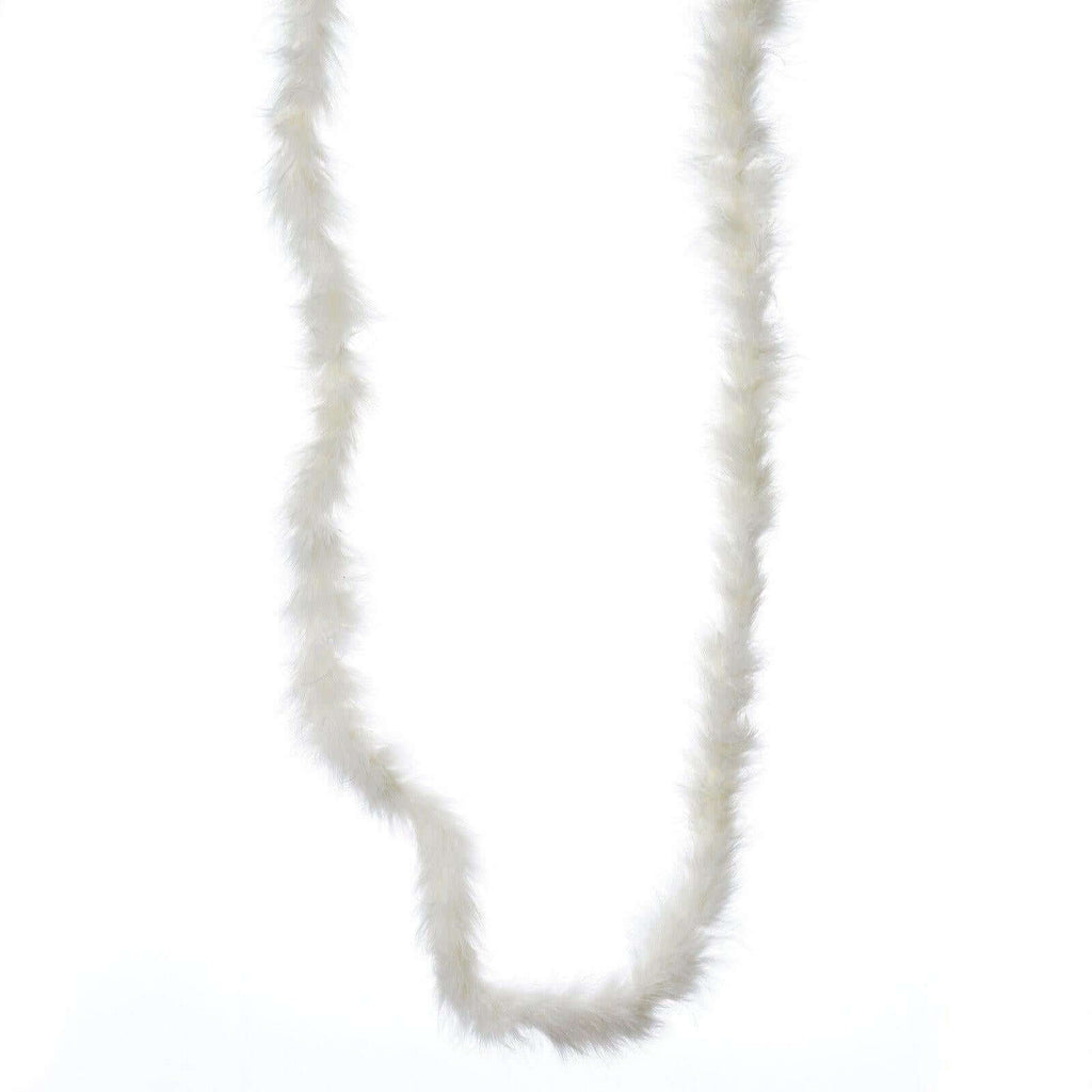 Marabou Ostrich Feather Boa Ivory Deluxe Soft and Fluffy Design - Party Accessory 2 Yards