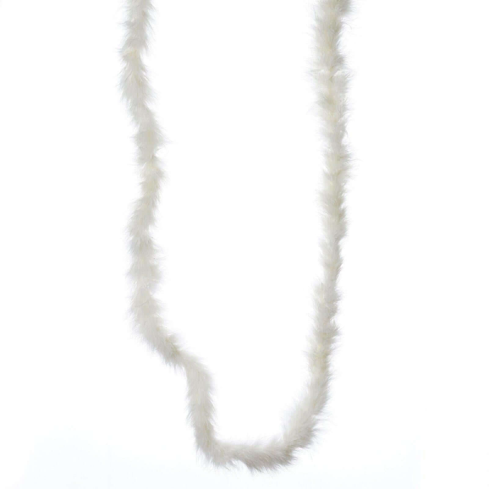Marabou Ostrich Feather Boa Ivory Deluxe Soft and Fluffy Design - Party Accessory 2 Yards