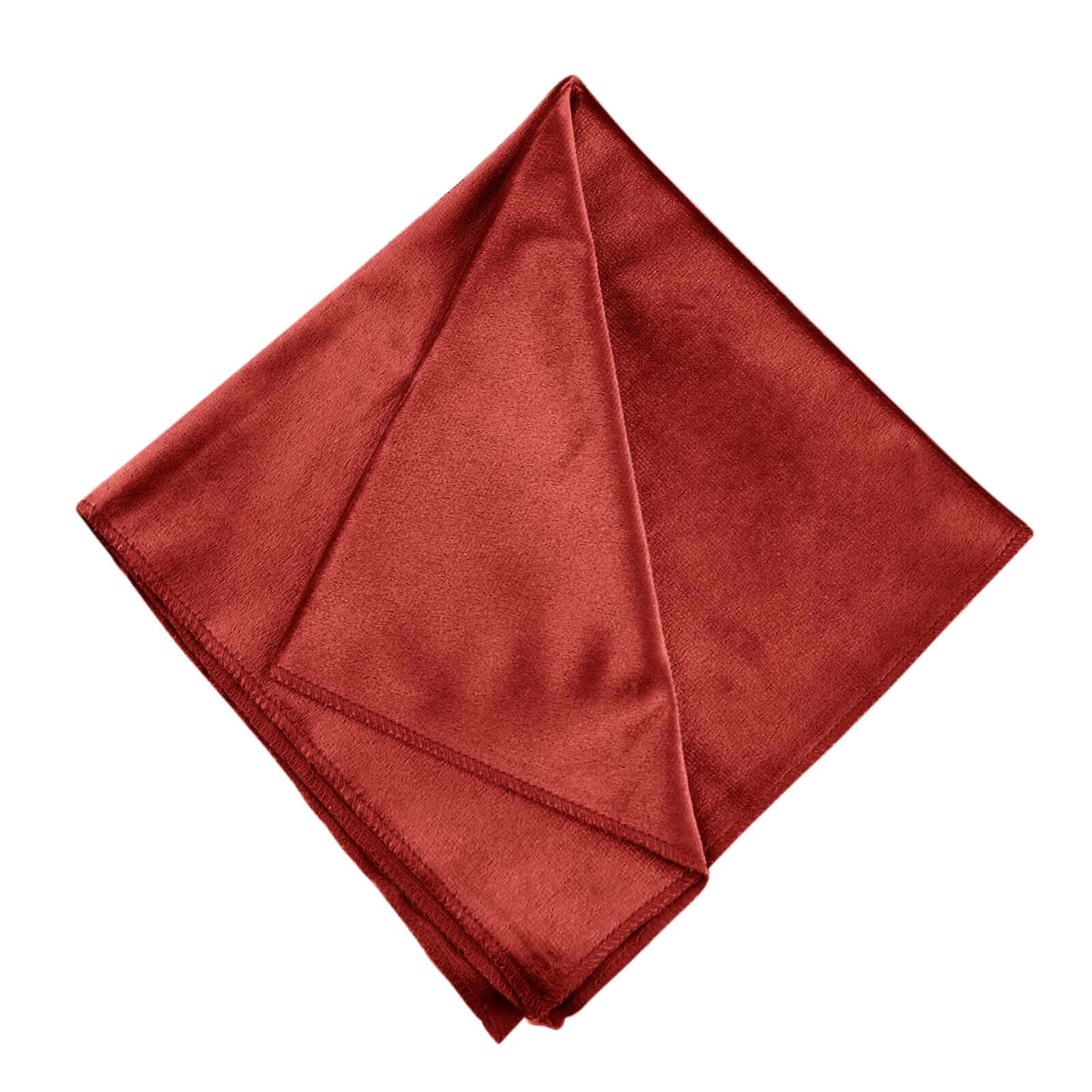 5 Pack Premium Velvet 20"x20" Napkins Burgundy - Soft Sheen Finish Cloth Napkins