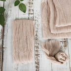 5 Pack Gauze Cheesecloth 24"x19" Napkins Nude Beige Reusable Dinner Napkins