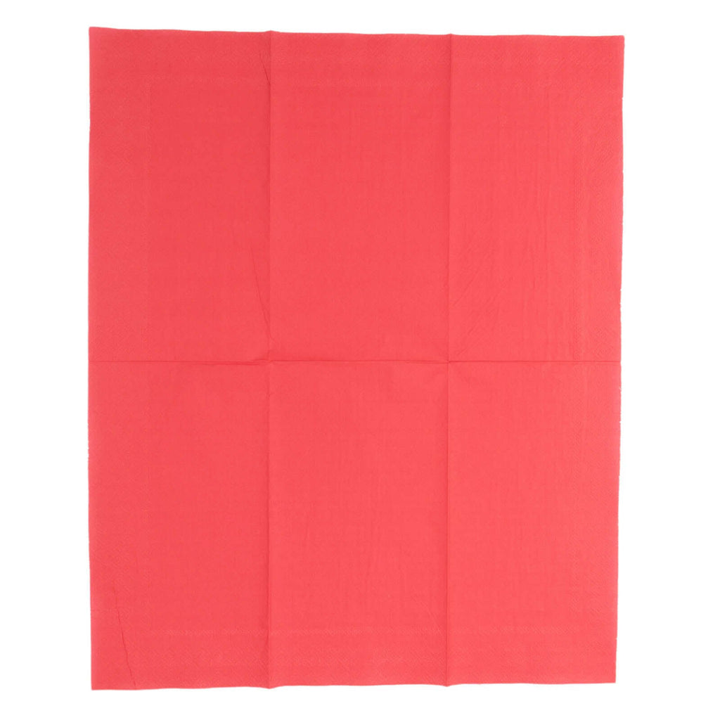 50-Pack Paper Napkins Red - Soft Disposable 2-Ply Dinner Napkins for Weddings
