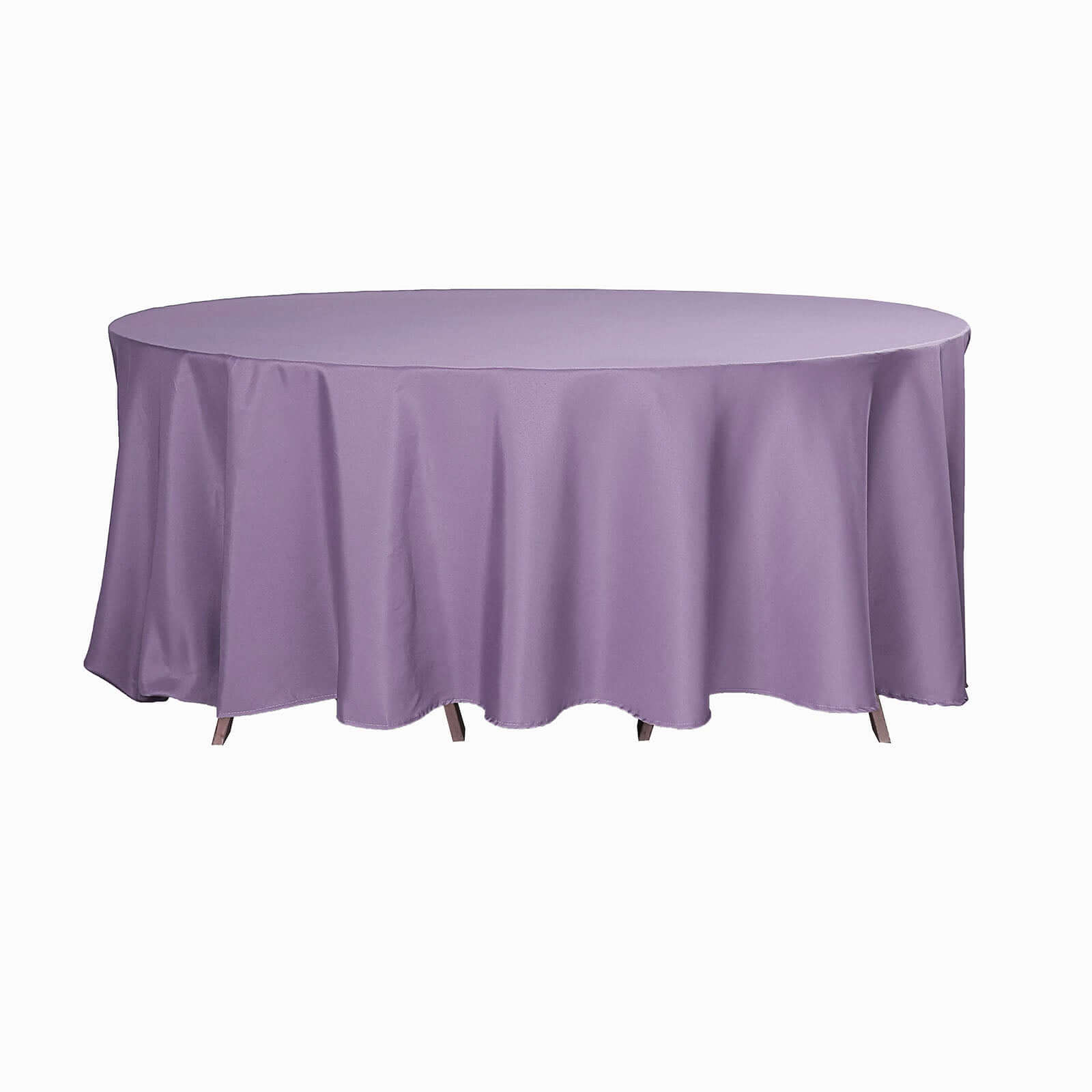 Polyester 120" Round Tablecloth Violet Amethyst - Seamless Wrinkle-Resistant Table Cover