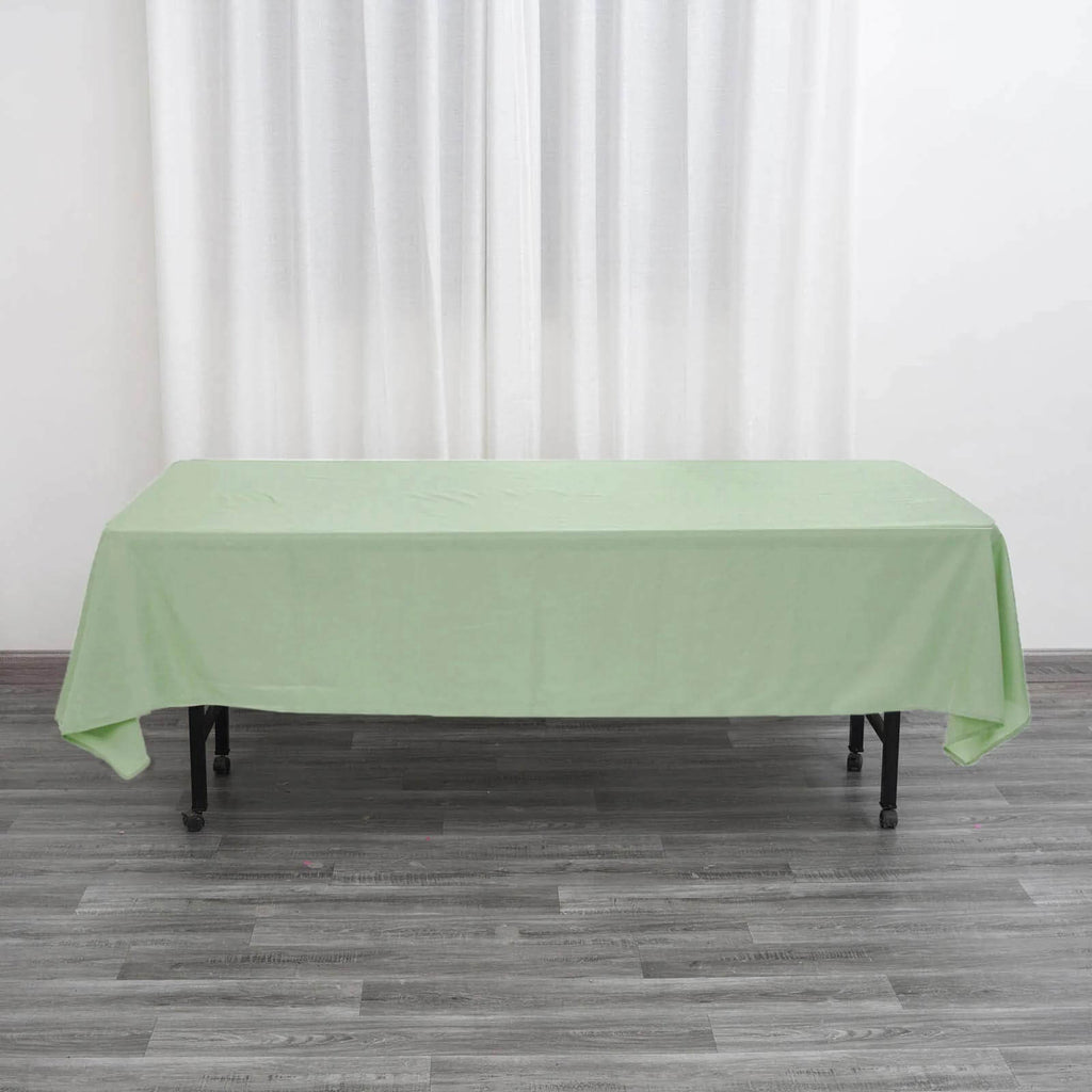 Polyester 60"x102" Rectangle Tablecloth Sage Green - Durable and Stylish Table Cover
