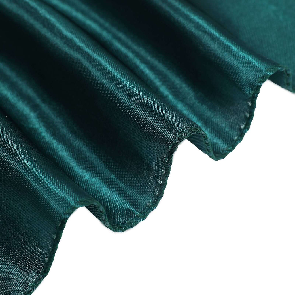 5 Pack Satin Chair Sashes Peacock Teal - Durable Chair Bows with Shiny Finish 6"x106"