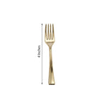 24-Pack Plastic Mini Dessert Forks Gold - Heavy Duty Disposable Appetizer Forks 4"