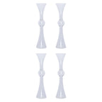 4-Pack Glass Trumpet Vases Reversible Latour Design Clear - Classy Wedding Table Flower Centerpieces 24"