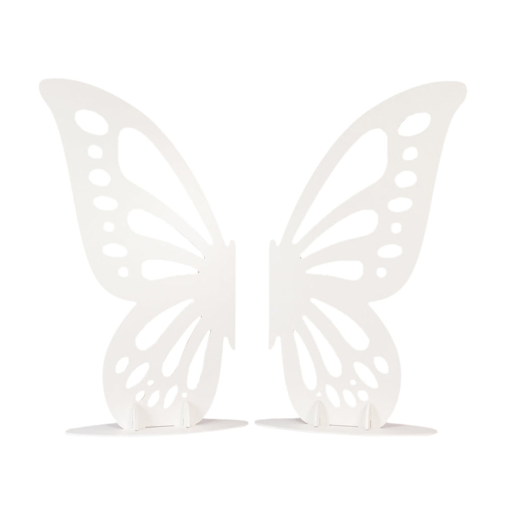 Freestanding Wooden Butterfly Wings Backdrop, Large Butterfly Cut - Out Stand Photo Prop - White, 4.5ftx3.5ft - Bell Racket Store