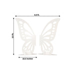 Freestanding Wooden Butterfly Wings Backdrop, Large Butterfly Cut - Out Stand Photo Prop - White, 4.5ftx3.5ft - Bell Racket Store