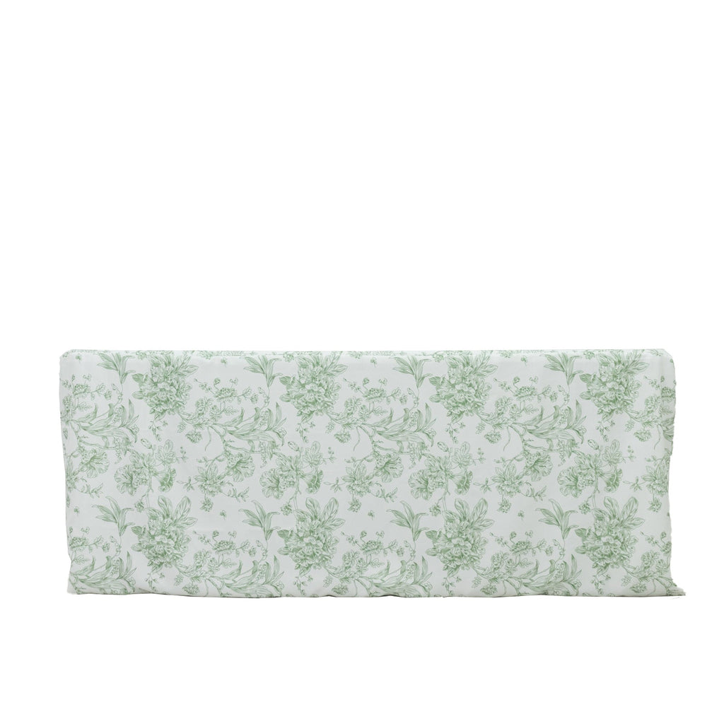 French Toile Fitted Tablecloth 6ft â€“ Dusty Sage Green & White Rectangular Polyester Wrinkle - Resistant Table Cover - Bell Racket Store