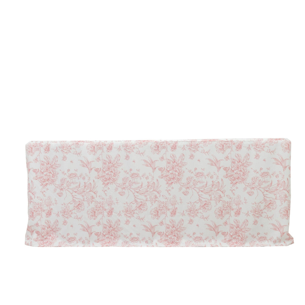 French Toile Fitted Tablecloth 6ft â€“ Pink & White Rectangular Polyester Wrinkle - Resistant Table Cover - Bell Racket Store