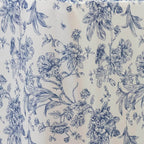 French Toile Fitted Tablecloth 8ft â€“ Blue & White Rectangular Polyester Wrinkle - Resistant Table Cover - Bell Racket Store