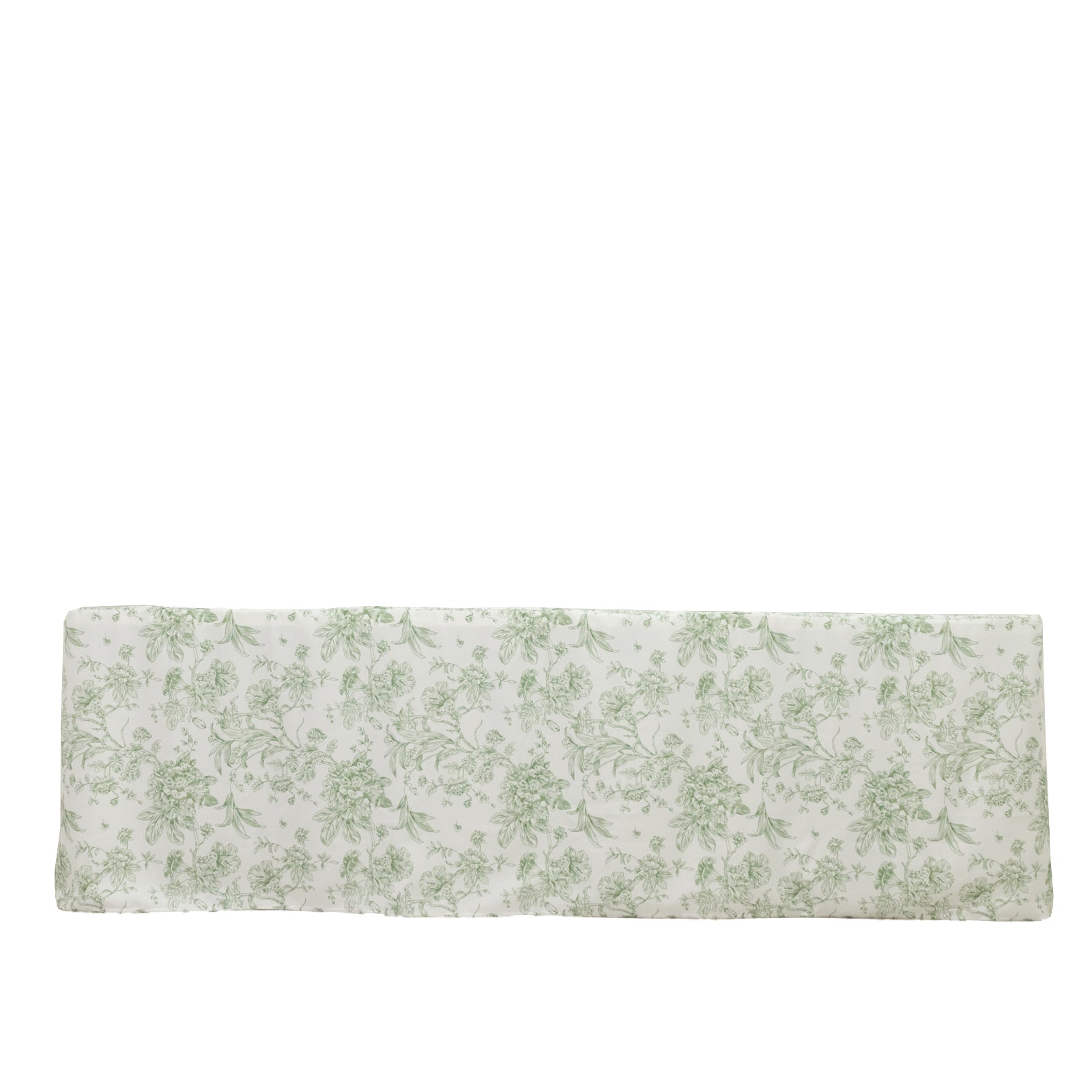 French Toile Fitted Tablecloth 8ft â€“ Dusty Sage Green & White Rectangular Polyester Wrinkle - Resistant Table Cover - Bell Racket Store