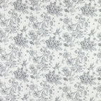 French Toile Polyester Backdrop Curtain â€“ Black Floral 5ft x 12ft Rod Pocket Drape Panel - Bell Racket Store