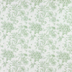 French Toile Polyester Backdrop Curtain â€“ Dusty Sage Green Floral 5ft x 10ft Rod Pocket Drape Panel - Bell Racket Store