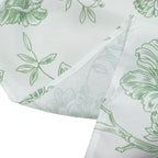 French Toile Polyester Backdrop Curtain â€“ Dusty Sage Green Floral 5ft x 10ft Rod Pocket Drape Panel - Bell Racket Store