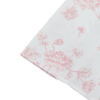 French Toile Polyester Backdrop Curtain â€“ Pink Floral 5ft x 10ft Rod Pocket Drape Panel - Bell Racket Store