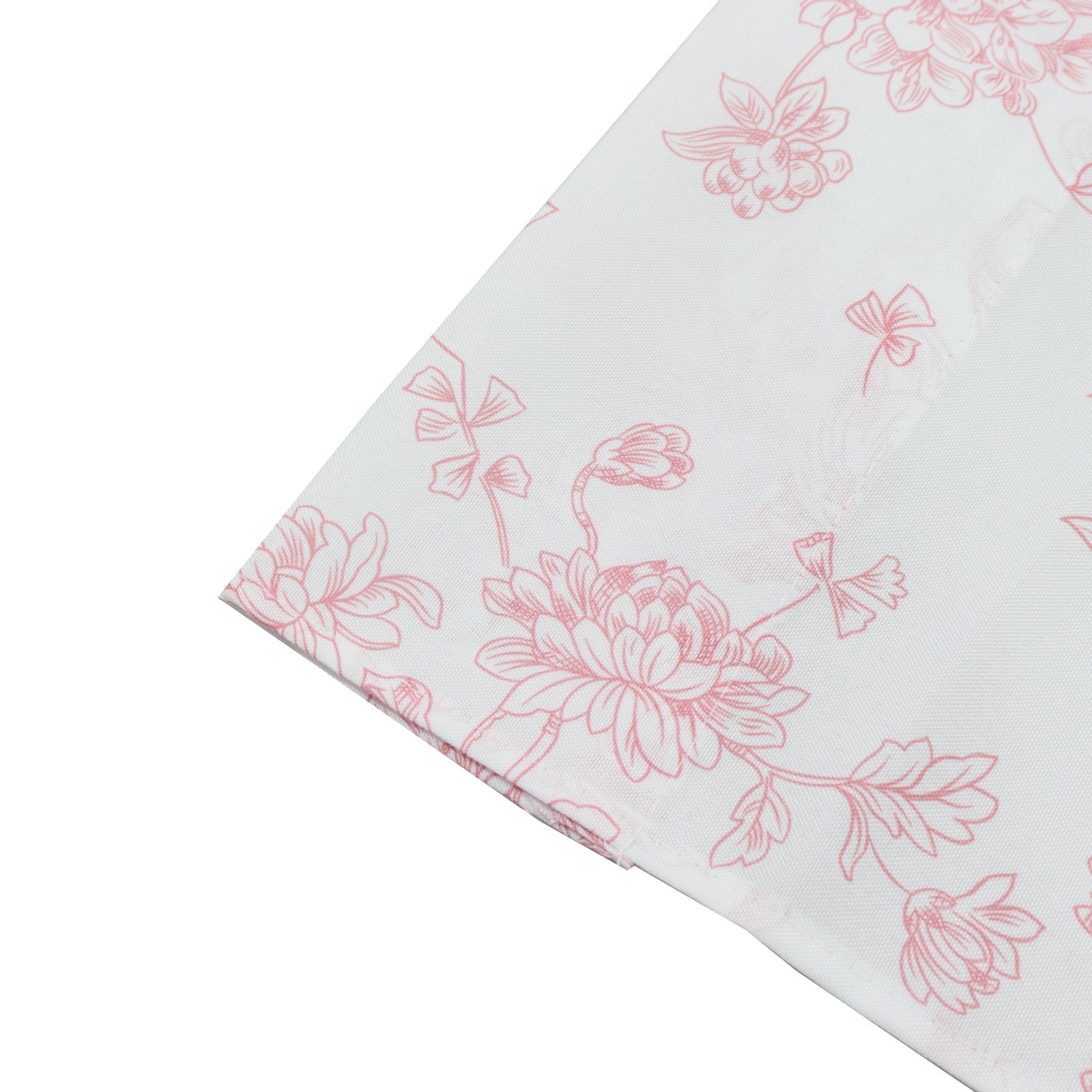 French Toile Polyester Backdrop Curtain â€“ Pink Floral 5ft x 10ft Rod Pocket Drape Panel - Bell Racket Store