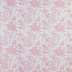 French Toile Polyester Backdrop Curtain â€“ Pink Floral 5ft x 10ft Rod Pocket Drape Panel - Bell Racket Store