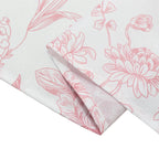 French Toile Polyester Backdrop Curtain â€“ Pink Floral 5ft x 10ft Rod Pocket Drape Panel - Bell Racket Store