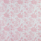 French Toile Polyester Backdrop Curtain â€“ Pink Floral 5ft x 12ft Rod Pocket Drape Panel - Bell Racket Store