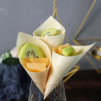 50-Pack Pine Wood Food Cones Eco Friendly Natural Disposable Design - 100% Biodegradable Tasting Serving Cones 6"