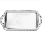 12-Pack Display Trays Party Favor Rectangular Design Silver - Mini Serving Platters for Candy and Desserts 4"