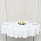 Polyester 70" Round Tablecloth White - Durable & Wrinkle-Resistant Table Cover for Everyday Use