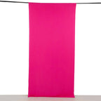 Fuchsia 4 - Way Stretch Spandex Event Curtain Drapes, Wrinkle Free Backdrop Event Panel with Rod Pockets - 5ftx10ft - Bell Racket Store