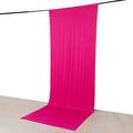 Fuchsia 4 - Way Stretch Spandex Event Curtain Drapes, Wrinkle Free Backdrop Event Panel with Rod Pockets - 5ftx14ft - Bell Racket Store
