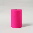 6"x100 Yards Fuchsia Tulle Fabric Bolt, Sheer Fabric Spool Roll For Crafts