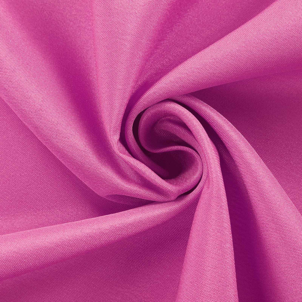 Polyester 132" Round Tablecloth Fuchsia - Seamless Chic Table Cover