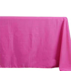 Polyester 72"x120" Rectangle Tablecloth Fuchsia - Durable and Stylish Table Cover