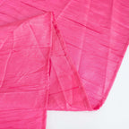Taffeta 72"x72" Table Overlay Square Tablecloth Fuchsia - Accordion Crinkle Table Cover