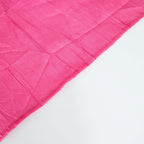 Taffeta 72"x72" Table Overlay Square Tablecloth Fuchsia - Accordion Crinkle Table Cover