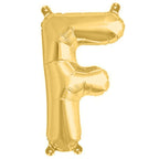 13" Matte Gold Letter and Number Balloons, Mylar Foil Balloons