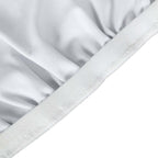 Spandex Cocktail Table Top Cover Fitted Metallic Silver - Stretchy & Wrinkle Free Topper