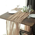 Gauze Cheesecloth 10ft Table Runner Beige - Rustic Boho Style - Bell Racket Store