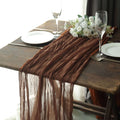 Gauze Cheesecloth 10ft Table Runner Cinnamon Brown - Rustic Boho Style - Bell Racket Store