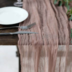 Gauze Cheesecloth 10ft Table Runner Dusty Rose - Rustic Boho Style