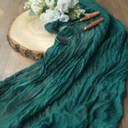 Gauze Cheesecloth 10ft Table Runner Peacock Teal - Rustic Boho Style - Bell Racket Store