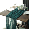 Gauze Cheesecloth 10ft Table Runner Peacock Teal - Rustic Boho Style - Bell Racket Store