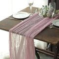 Gauze Cheesecloth 10ft Table Runner Pink - Rustic Boho Style - Bell Racket Store